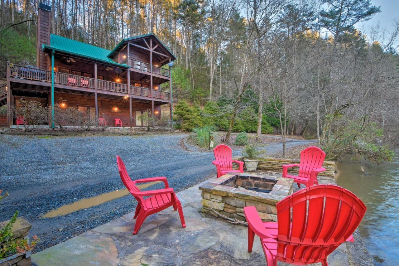 Riverside Ellijay Cabin With Hot Tub And Game Room Екстериор снимка